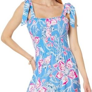 Lilly Pulitzer  NEW with tags. XXS Kailua smocked maxi dress Bahamian Rhapsody